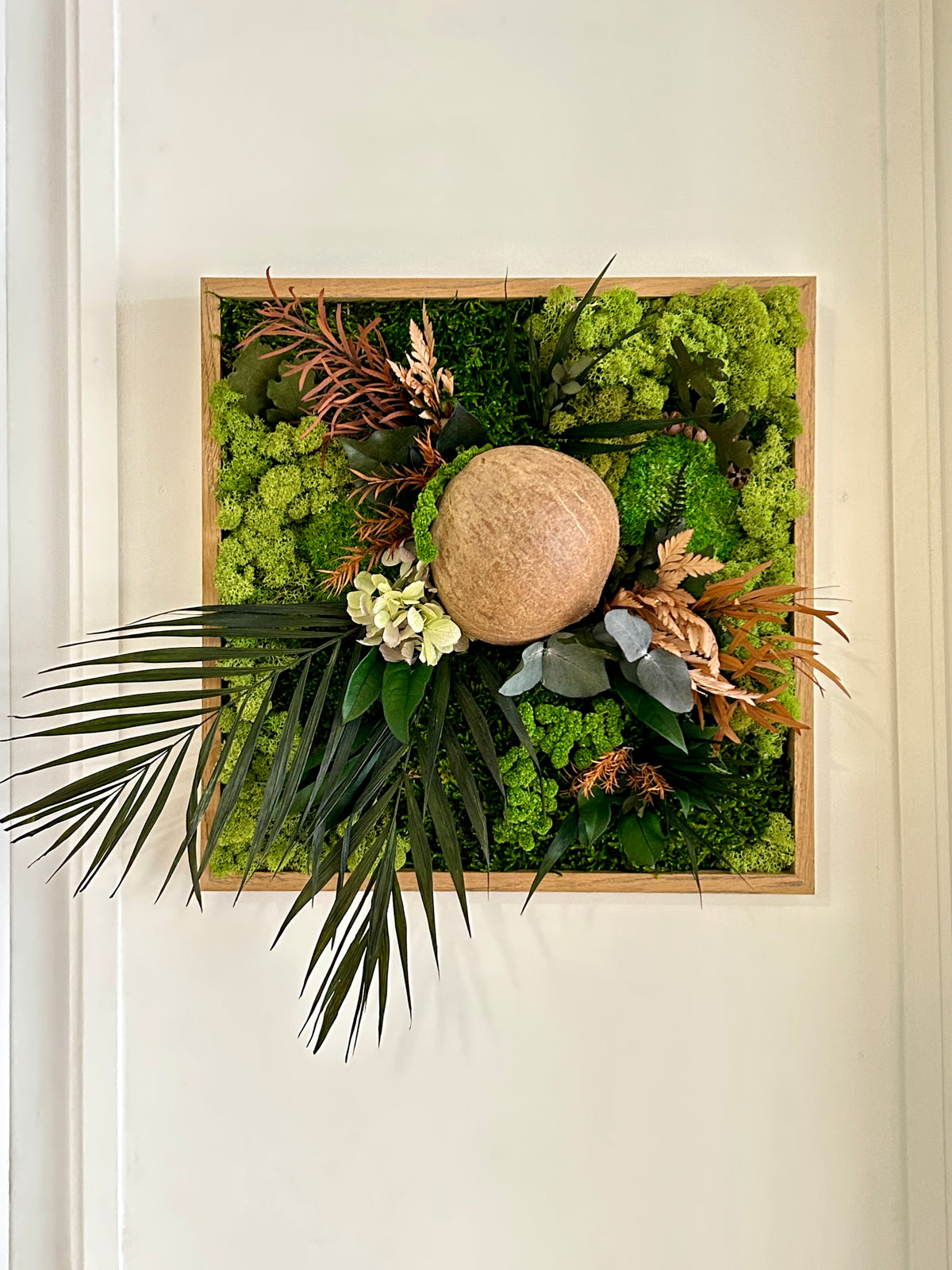 Tableau mural carré végétal stabilisé « Coco»