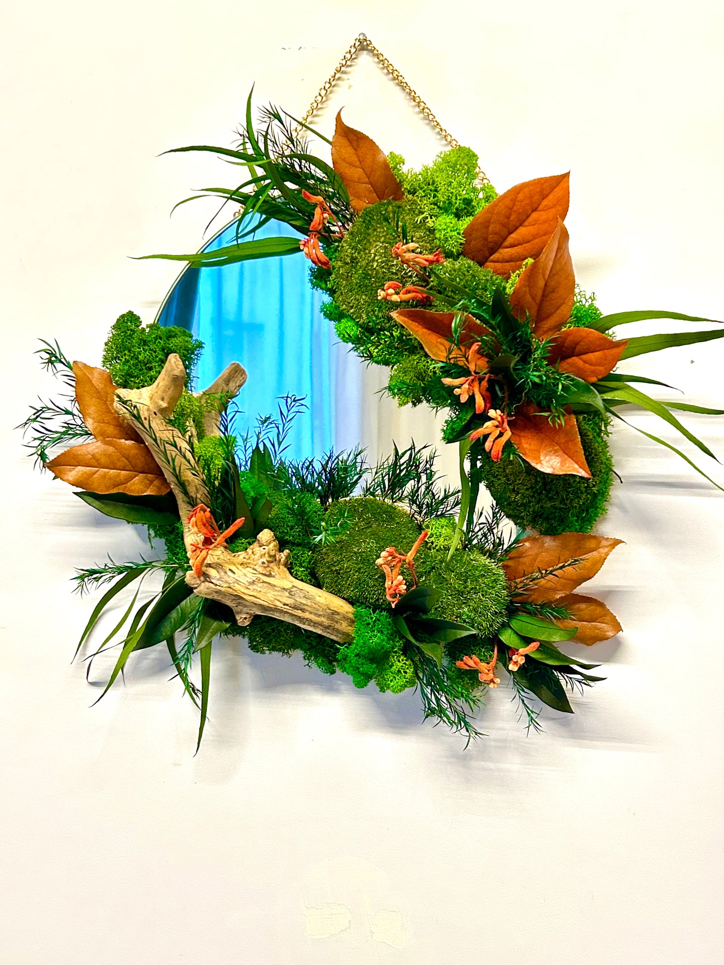 Miroir rond végétal stabilisé «Kirra»