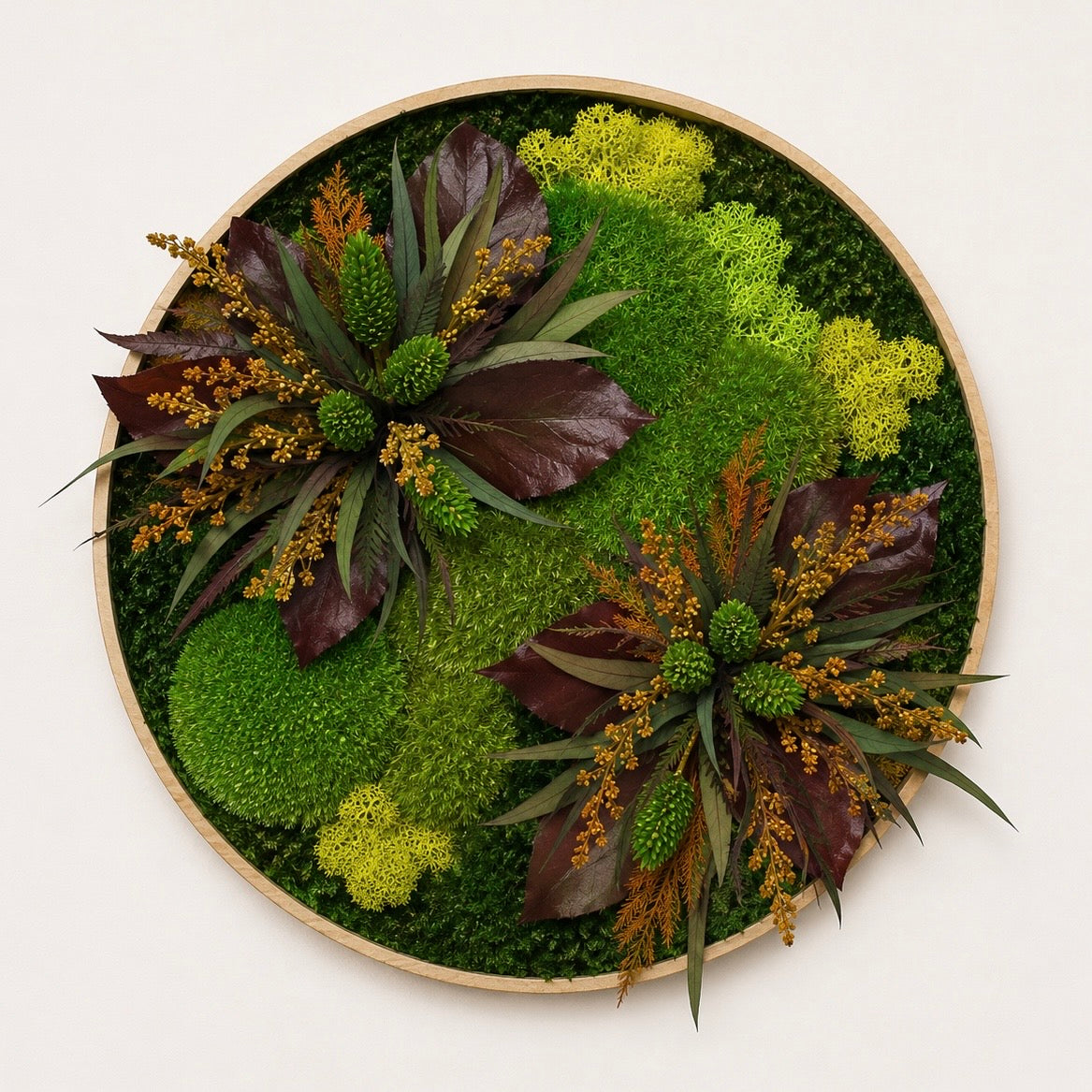 Tableau végétal stabilisé rond “Daphné”