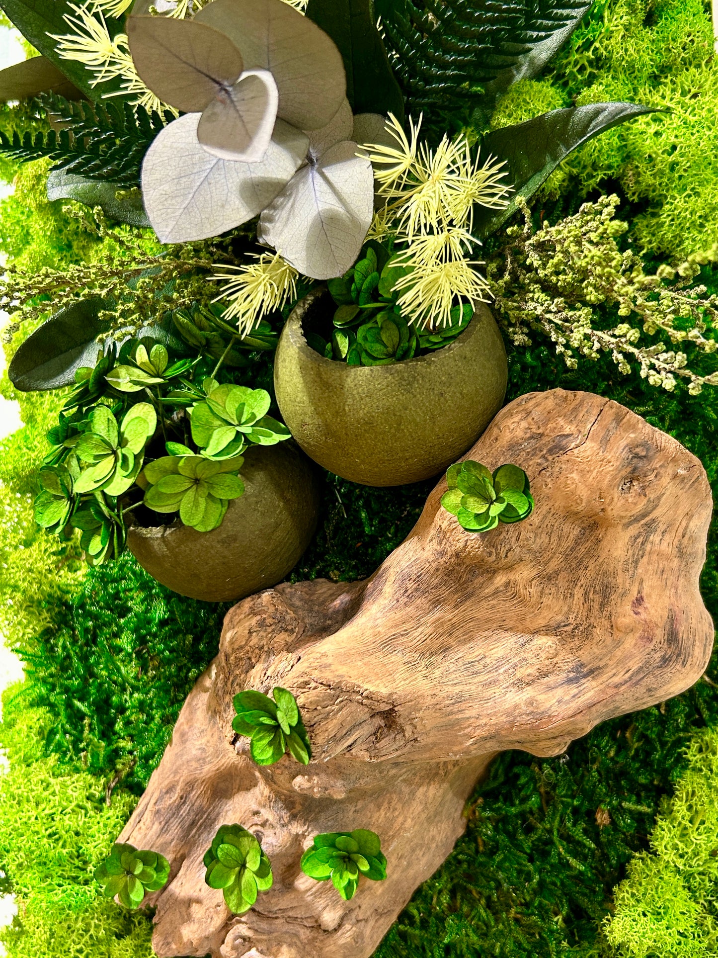 Tableau végétal stabilisé panoramique / vertical « Sous-Bois »