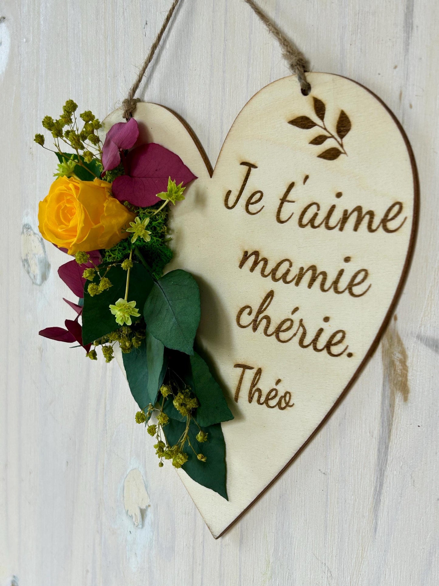 Cœur en bois “Tendresse”