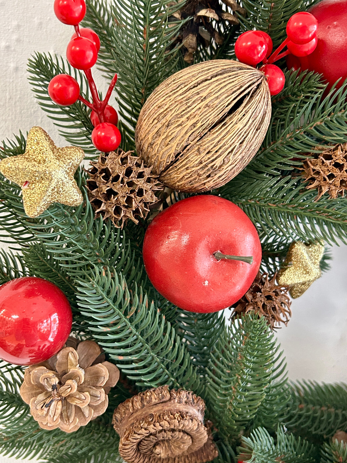 Grande couronne de Noël artisanale – Couronne de porte