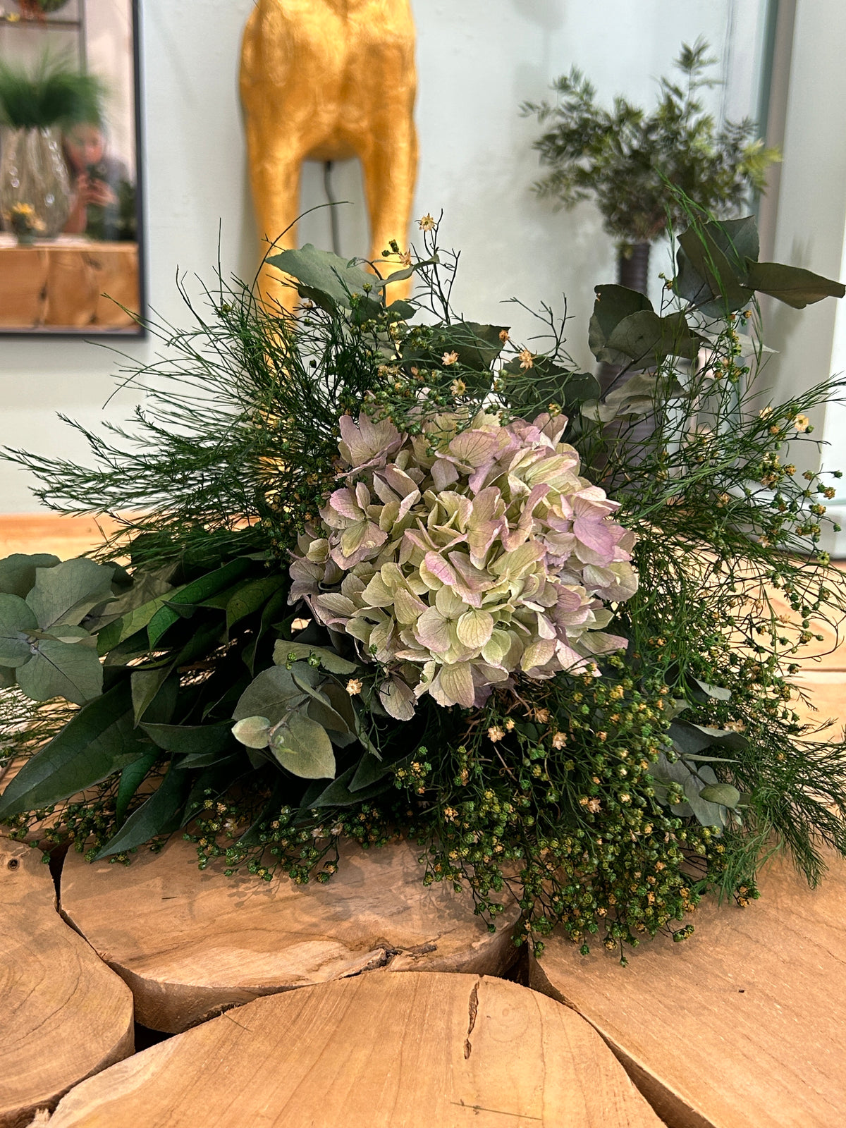 Bouquet de fleurs stabilisées Céleste