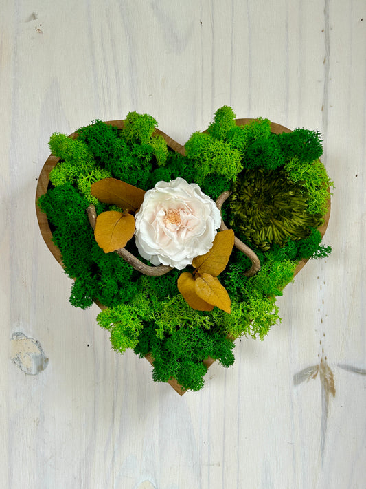 Cadre cœur végétal stabilisé « Liora »