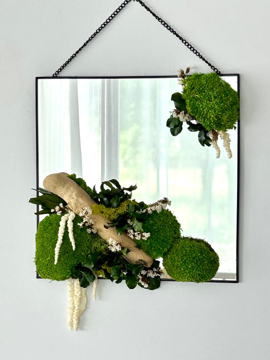 Miroir végétal stabilisé « Reflet de Rivière »