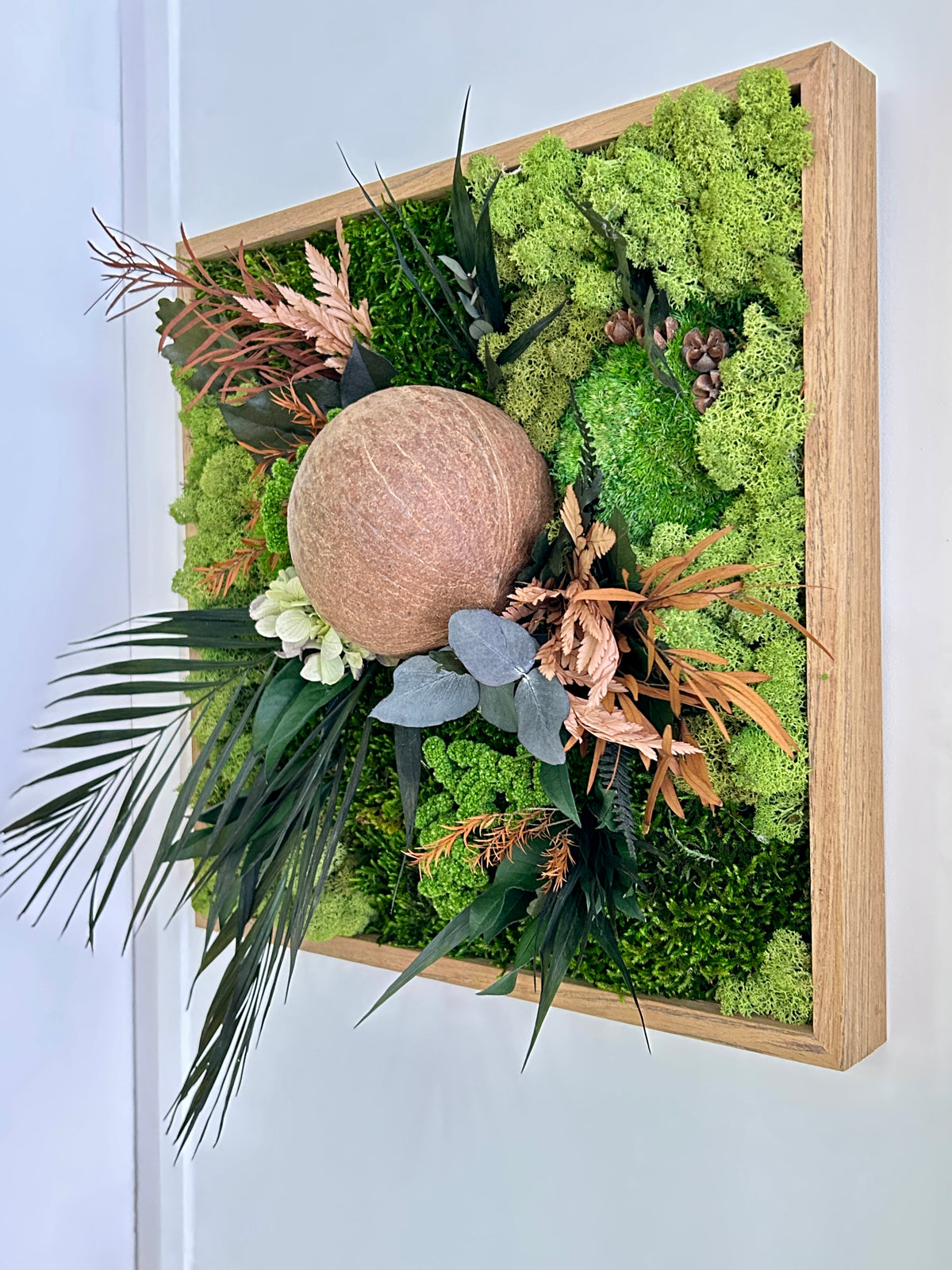 Tableau mural carré végétal stabilisé  « Coco»