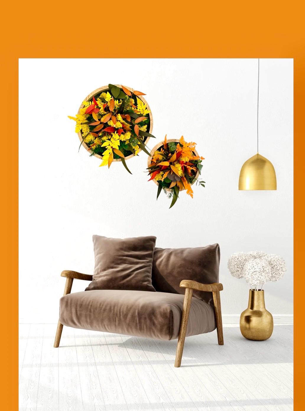 Duo de cadres végétaux stabilisés « Solana »