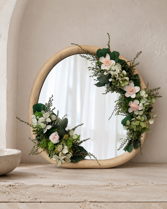 Miroir décoratif végétal stabilisé « Amélie »