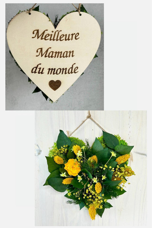 Cœur végétal stabilisé “Rayon de soleil"