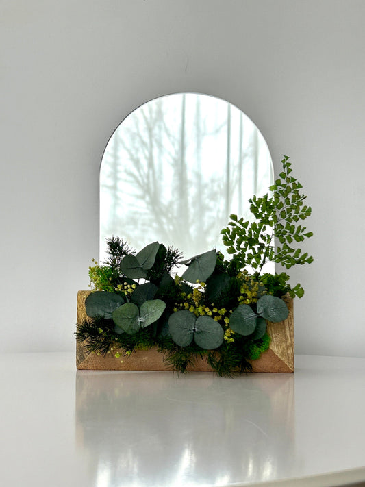 Miroir végétal stabilisé ÉMERAUDE à poser