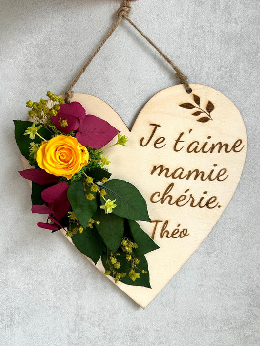 Cœur en bois “Tendresse”