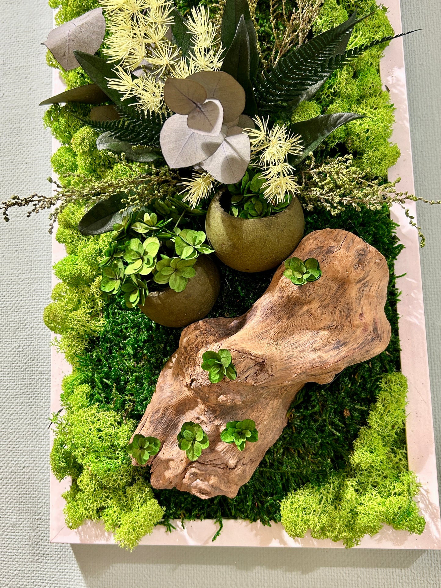Tableau végétal stabilisé panoramique / vertical « Sous-Bois »