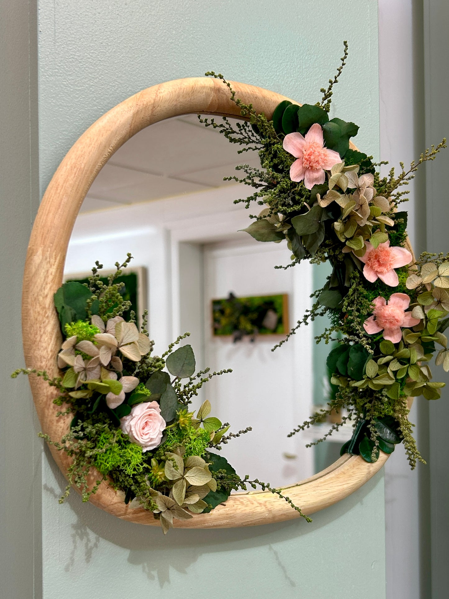 Miroir décoratif végétal stabilisé « Amélie »
