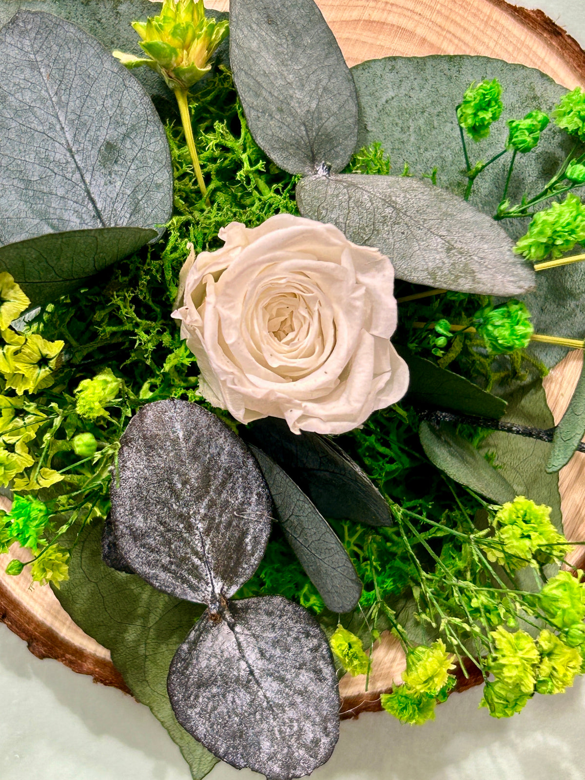 Rondin fleuri