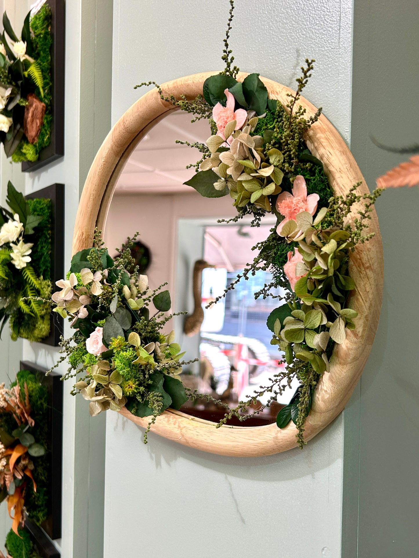 Miroir décoratif végétal stabilisé « Amélie »
