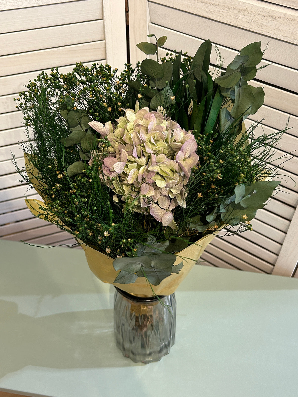 Bouquet de fleurs stabilisées Céleste