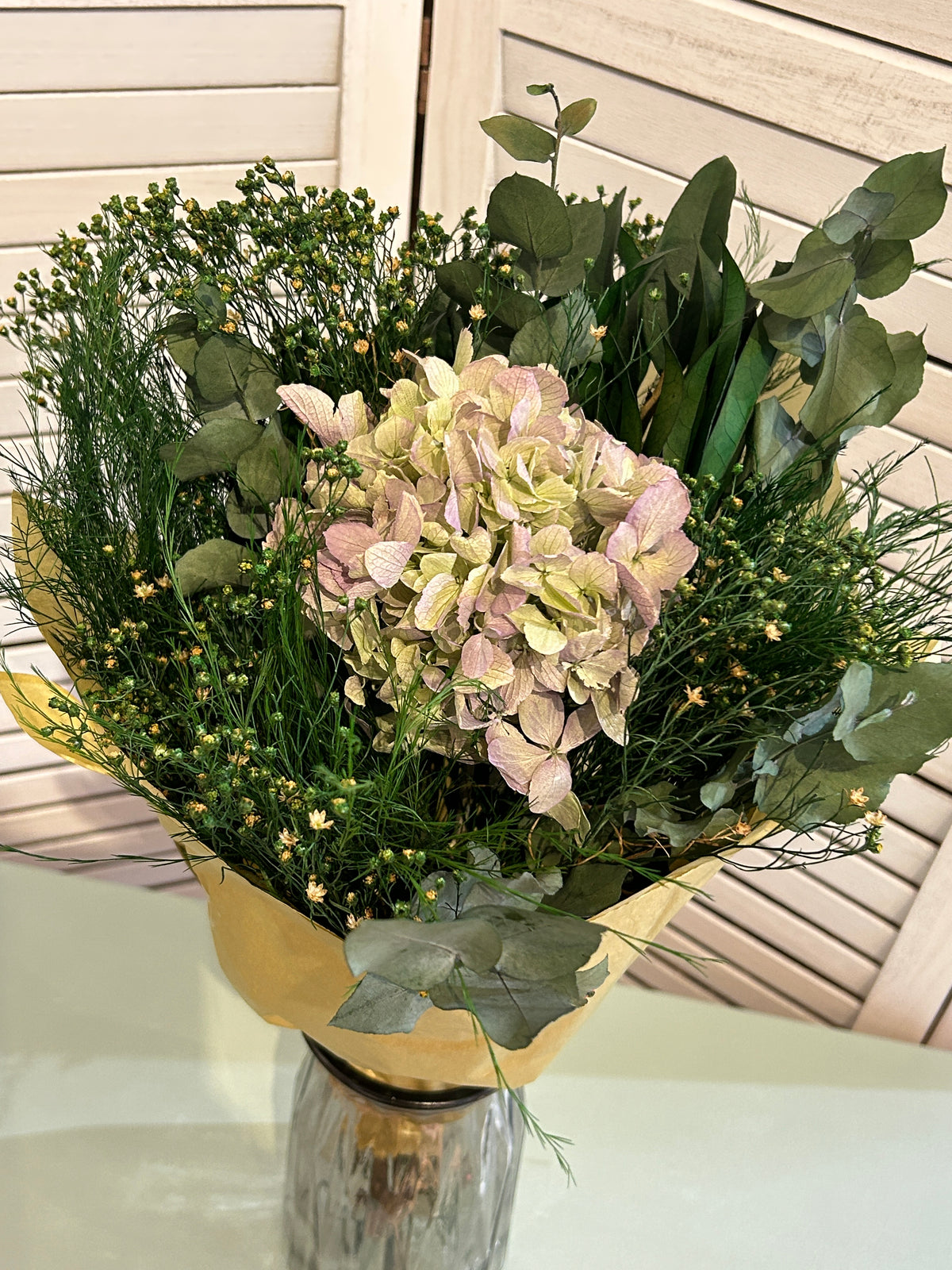 Bouquet de fleurs stabilisées Céleste