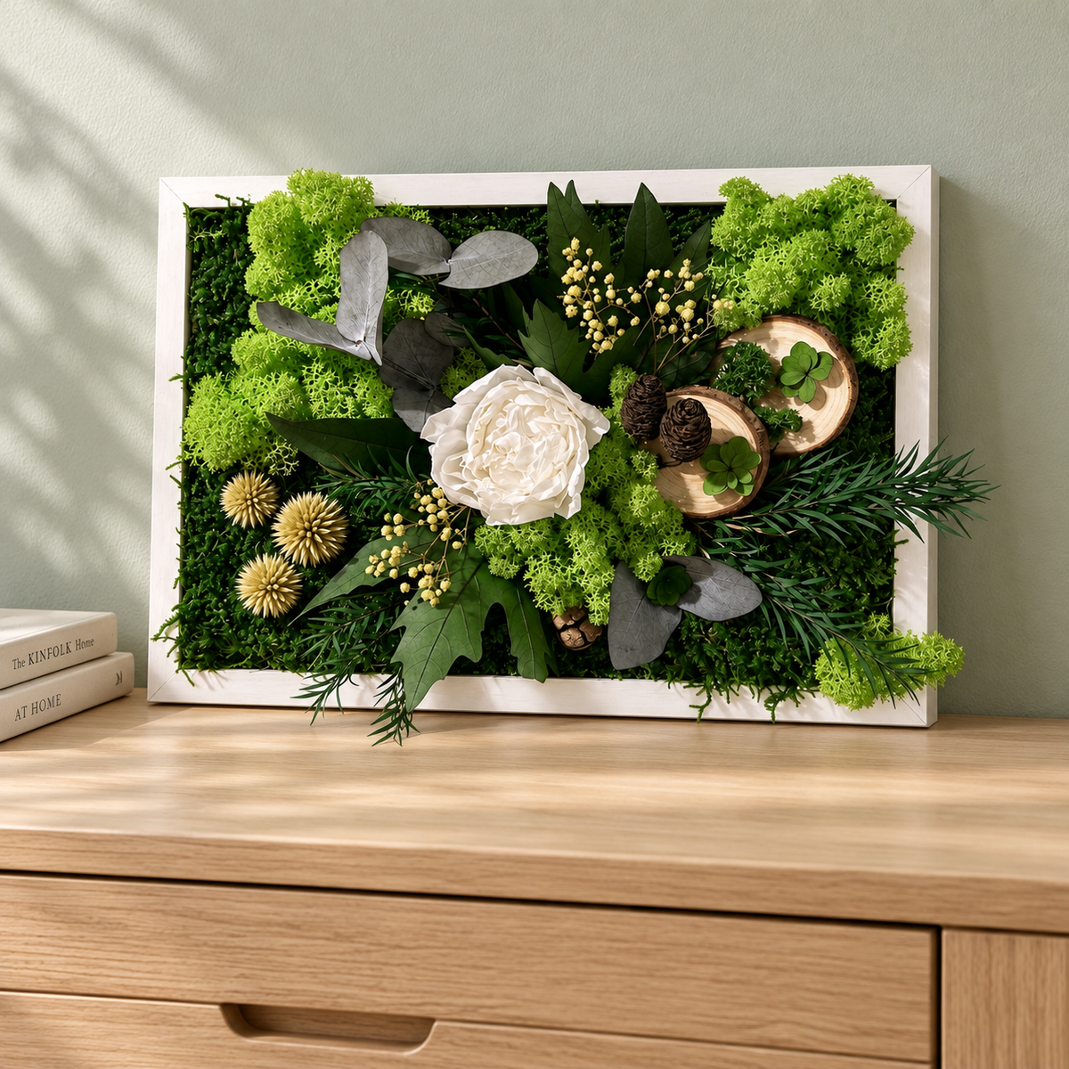 Cadre végétal stabilisé rectangulaire « Lily »