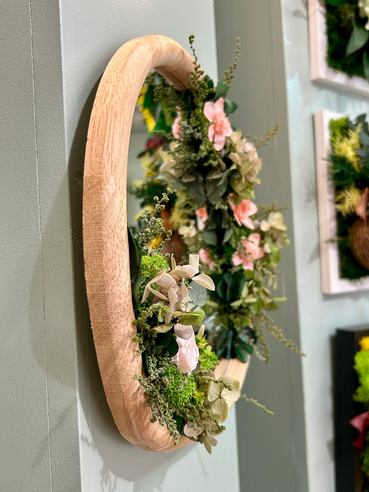 Miroir décoratif végétal stabilisé « Amélie »