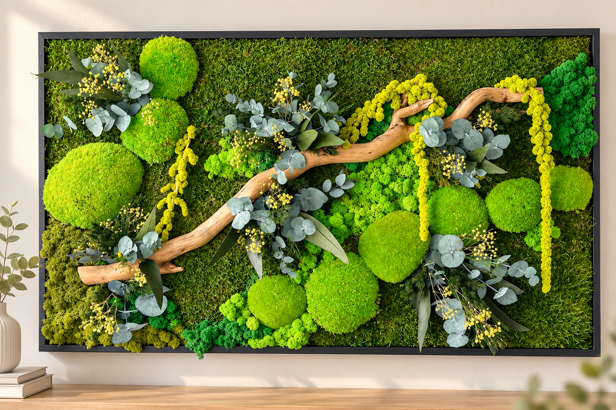 Grand tableau végétal stabilisé "Paysage"