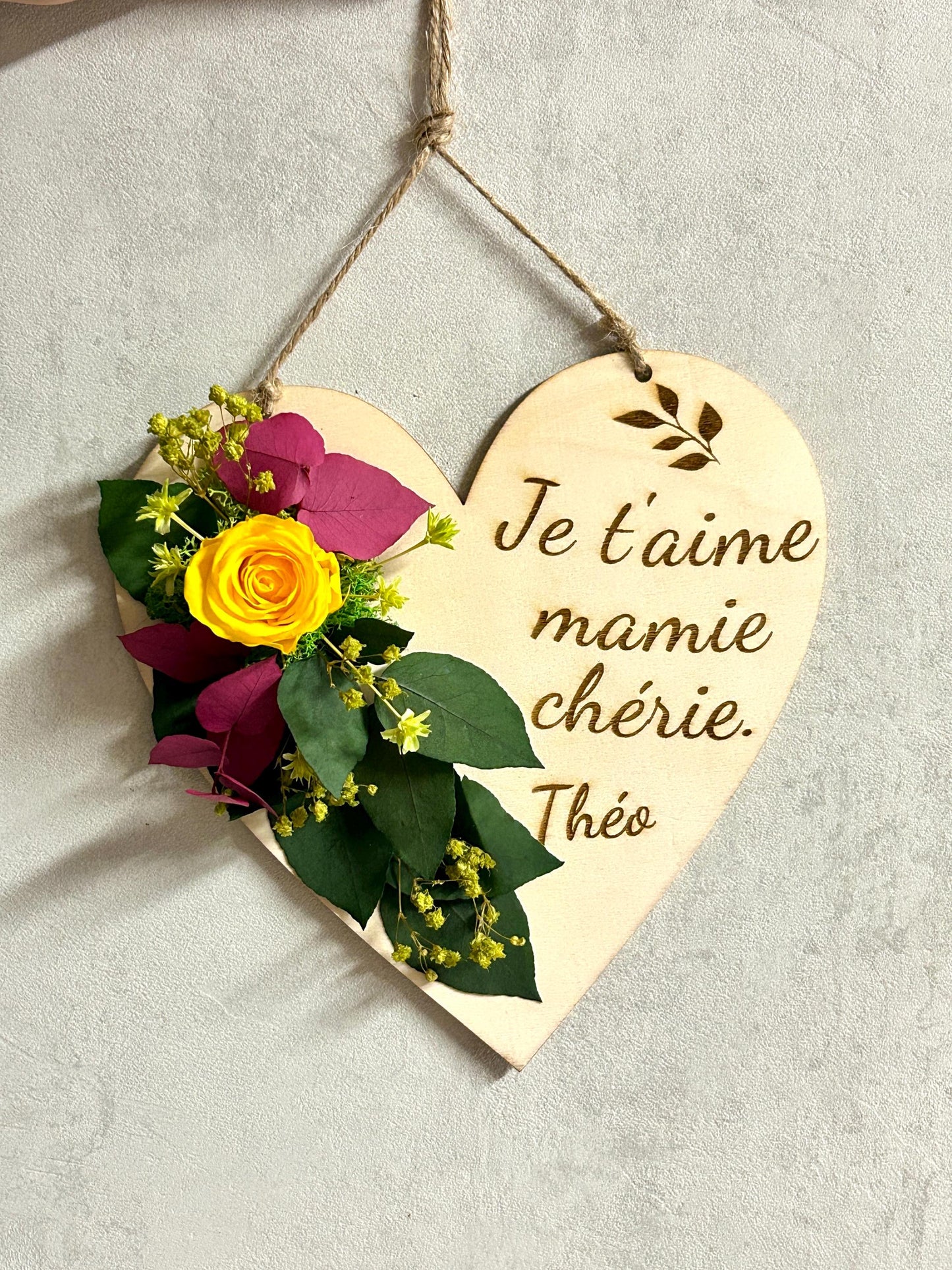 Cœur en bois “Tendresse”