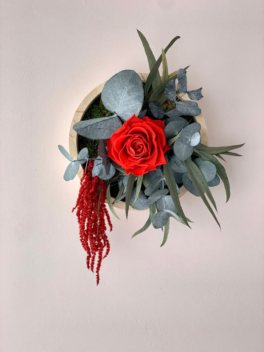 Cadre végétal stabilisé rond « Scarlett »